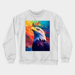 Majestic Eagle Silhouette: Freedom's Colors Crewneck Sweatshirt